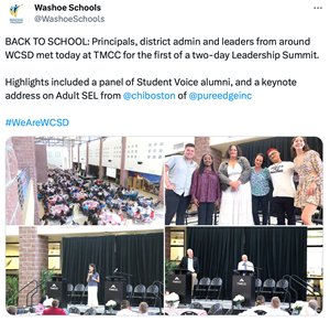 Screenshot of a Tweet from @WashoeSchools